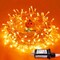 66ft 200 LED Halloween Lights Outdoor, Orange String Lights Indoor Clear Wire, 8 Modes Orange Christmas Lights Plug in for Fall Autumn Harvest Tree Garden Patio Thanksgiving Decorations